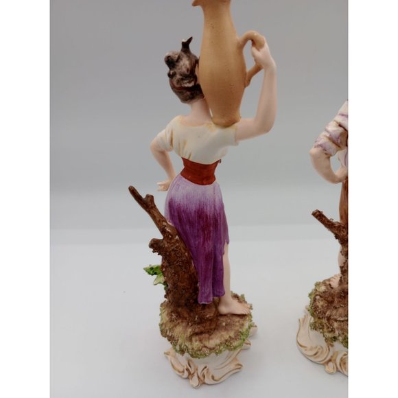 Vintage Rare Capodimonte Giuseppe Cappe Woman with Jug Man With Grapes - Picture 8 of 9